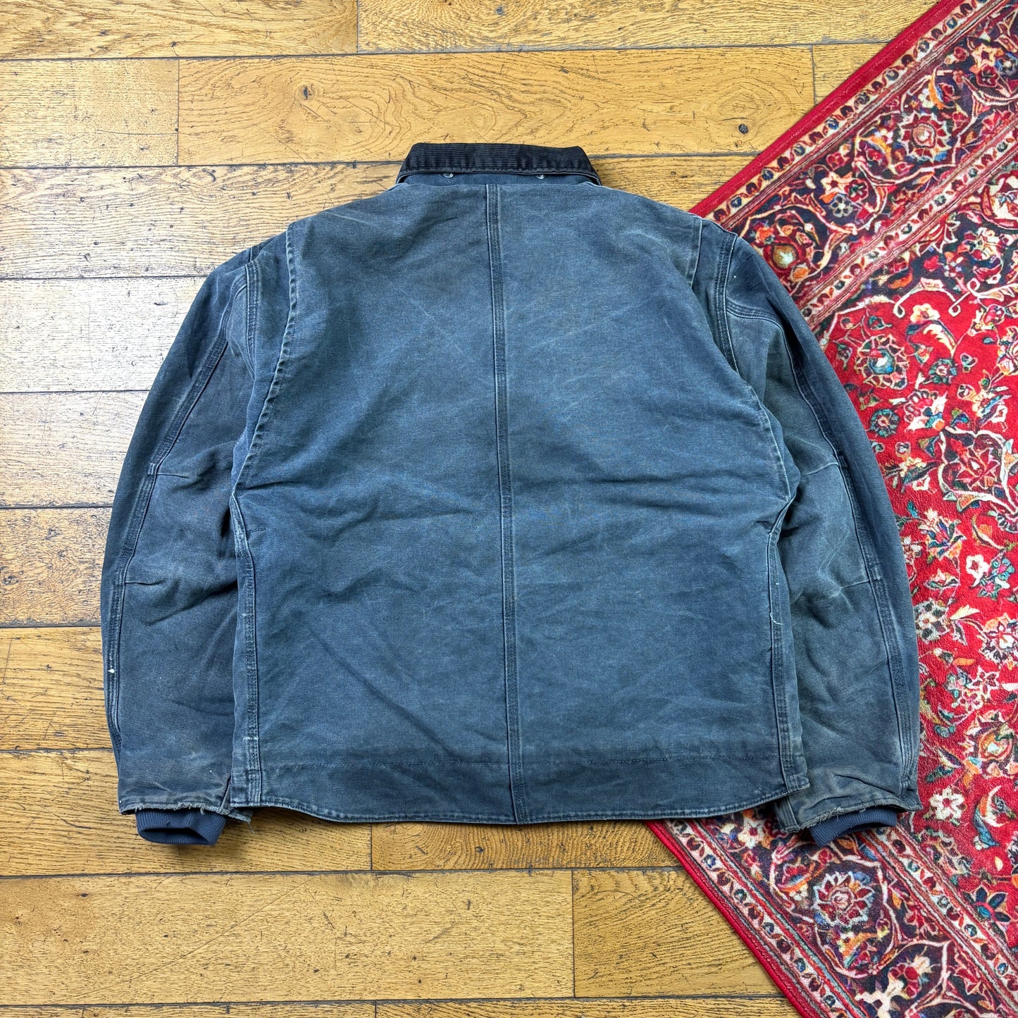 Vintage Carhartt Grey Arctic Cropped Detroit Workwear Jacket - M