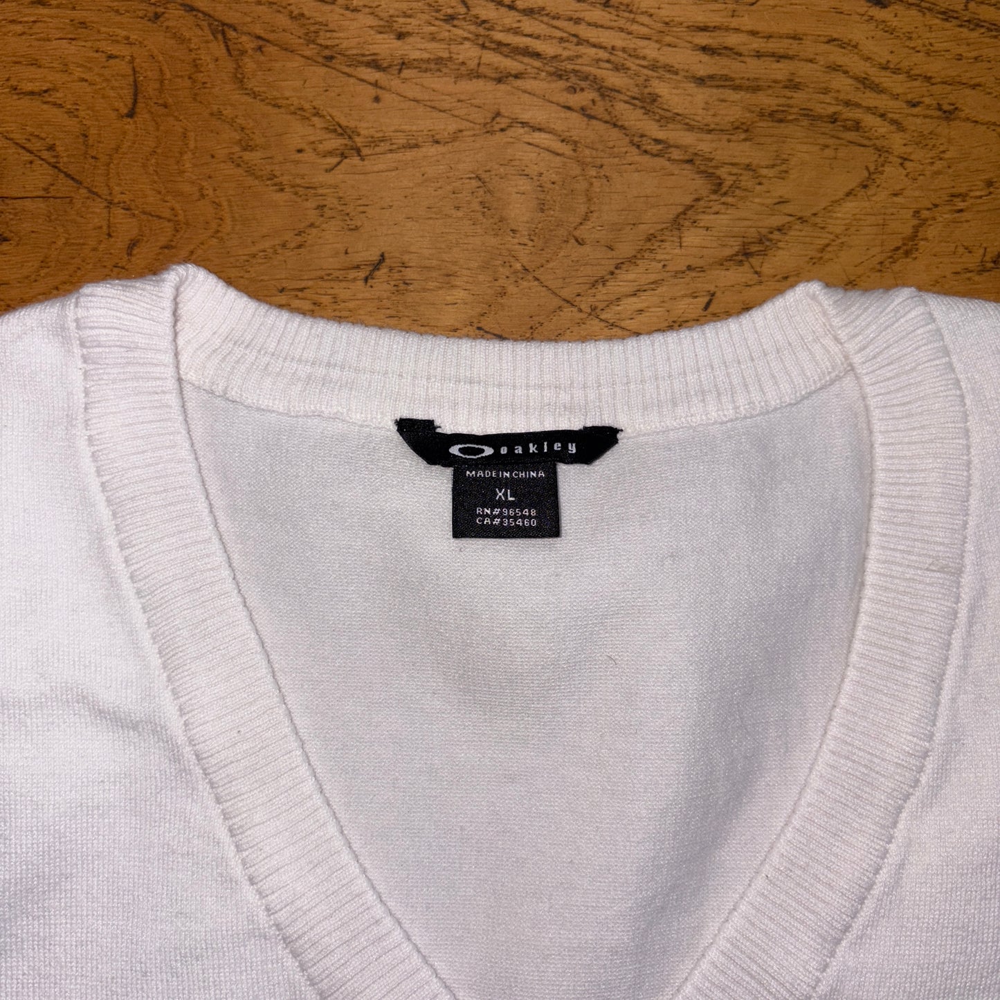 Vintage Oakley White Womens Knit Sweater Vest Jumper - S