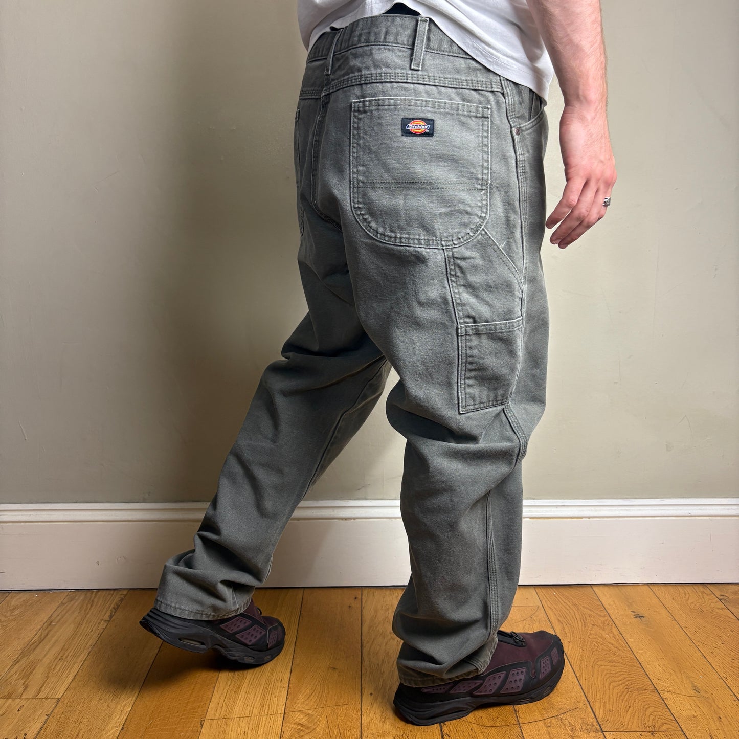 Vintage Dickies Green Workwear Carpenter Baggy Trousers - 38R