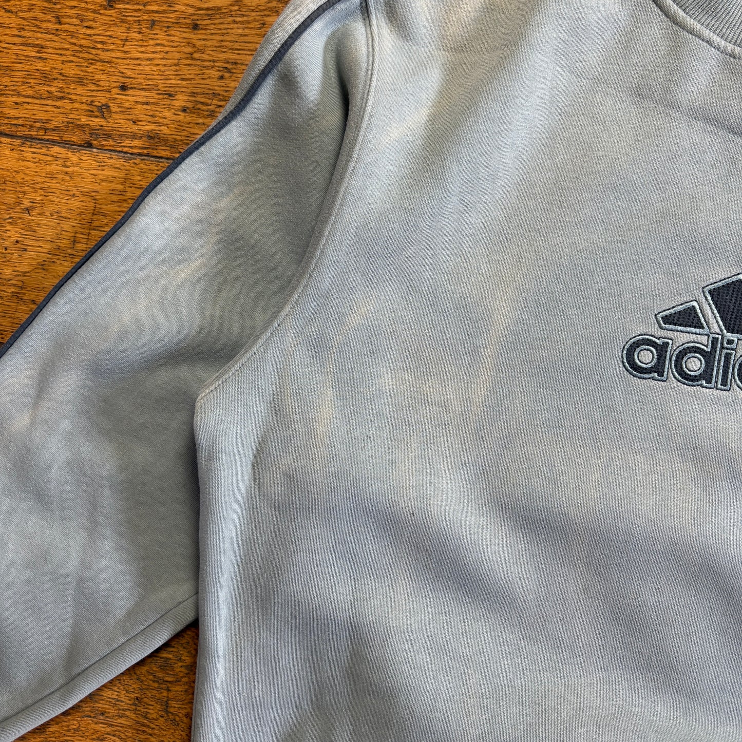 Vintage 90s Adidas Blue Embroidered Sweatshirt - XL