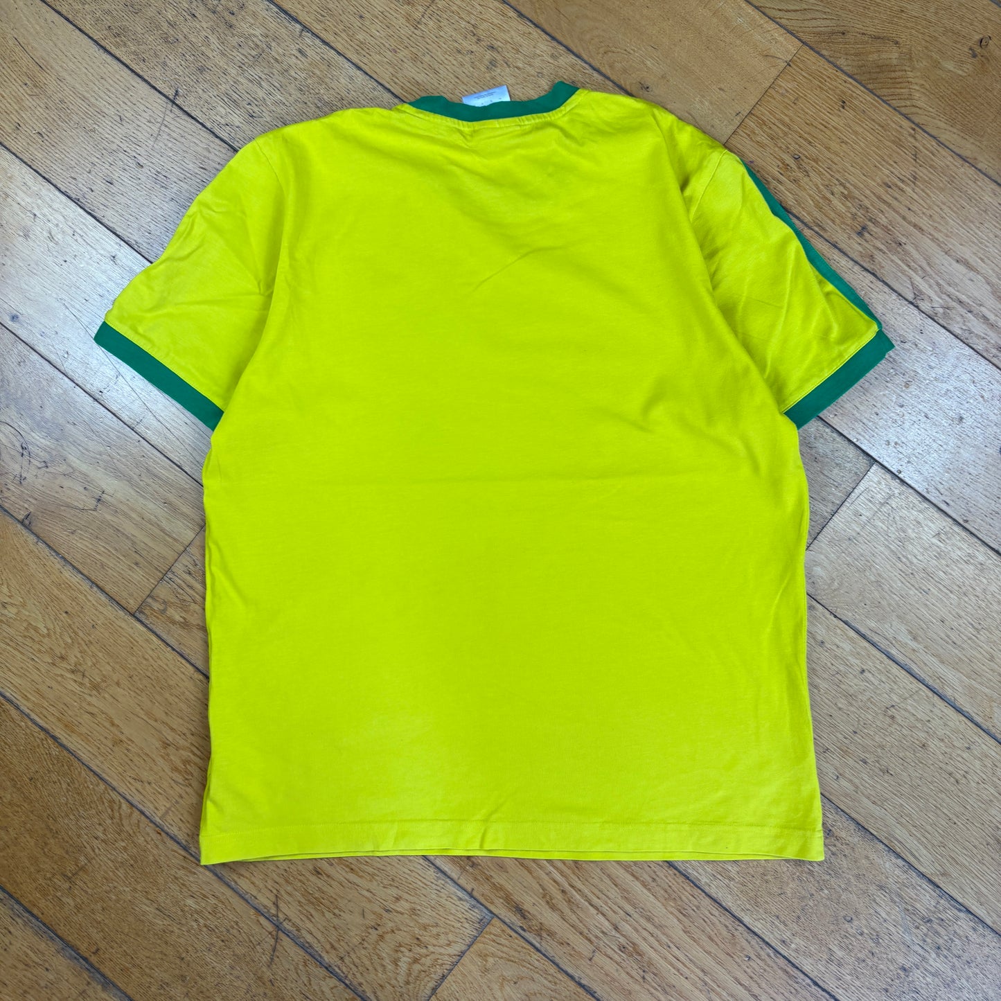 Vintage Adidas Yellow Green Brazil T-Shirt - S