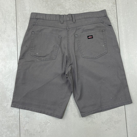 Vintage Dickies Workwear Carpenter Baggy Grey Shorts - 36