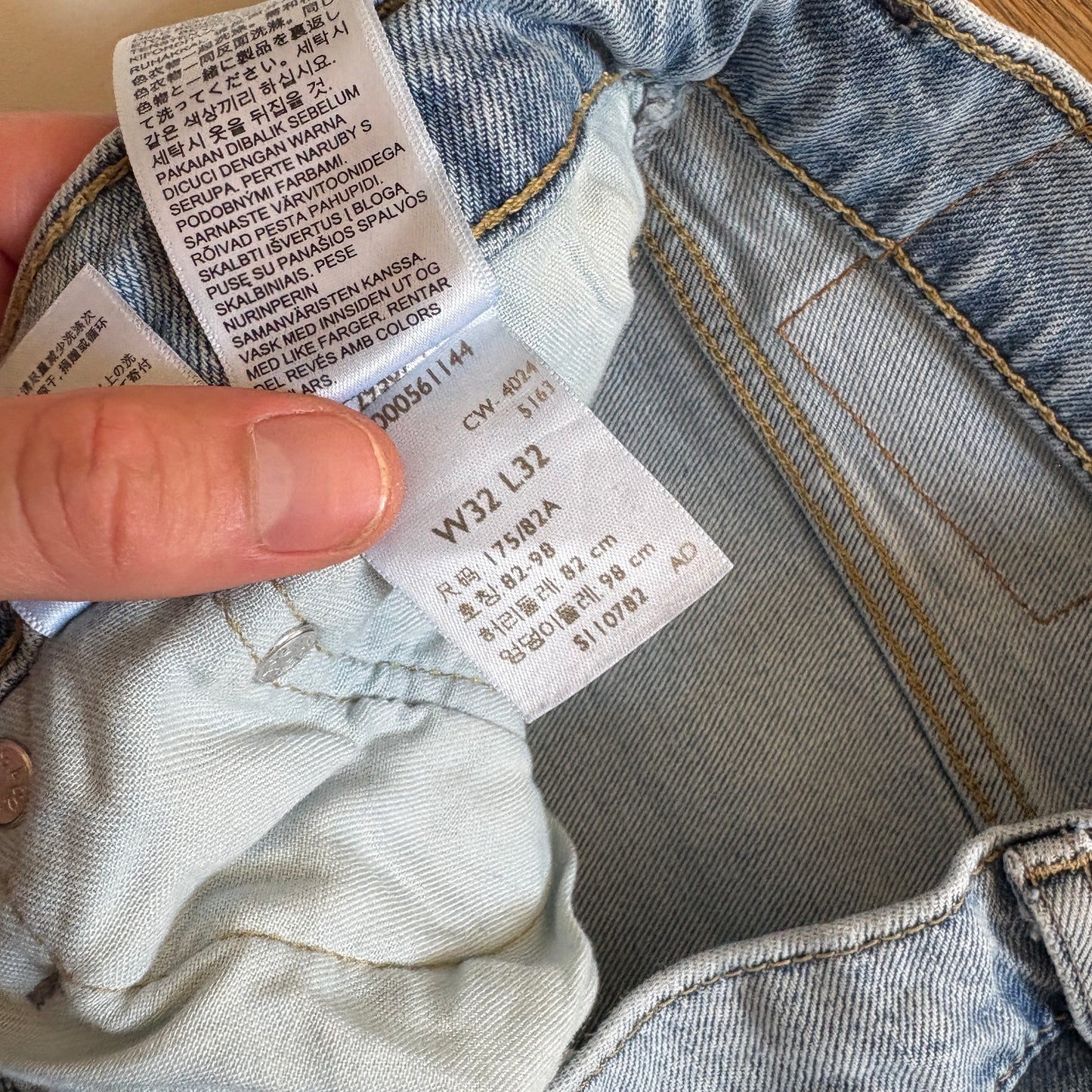 Vintage Levis 502 Straight Blue Denim Jeans - 34R