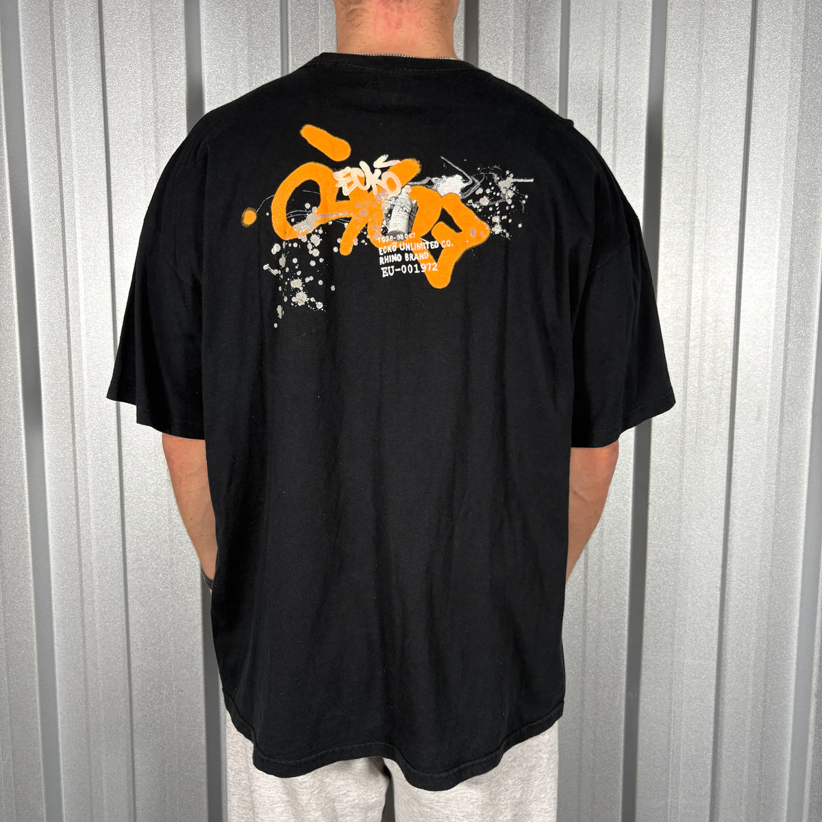 Ecko Unltd Black Y2K Hip Hop Graffiti T Shirt - XL