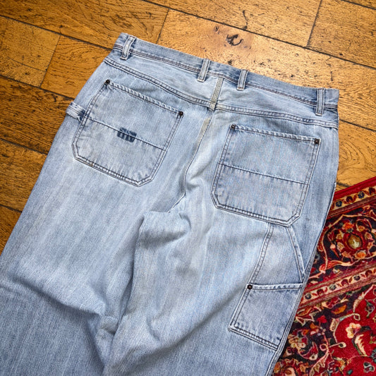 Vintage Old Navy Y2K Carpenter Blue Hip Hop Baggy Jeans - 38L