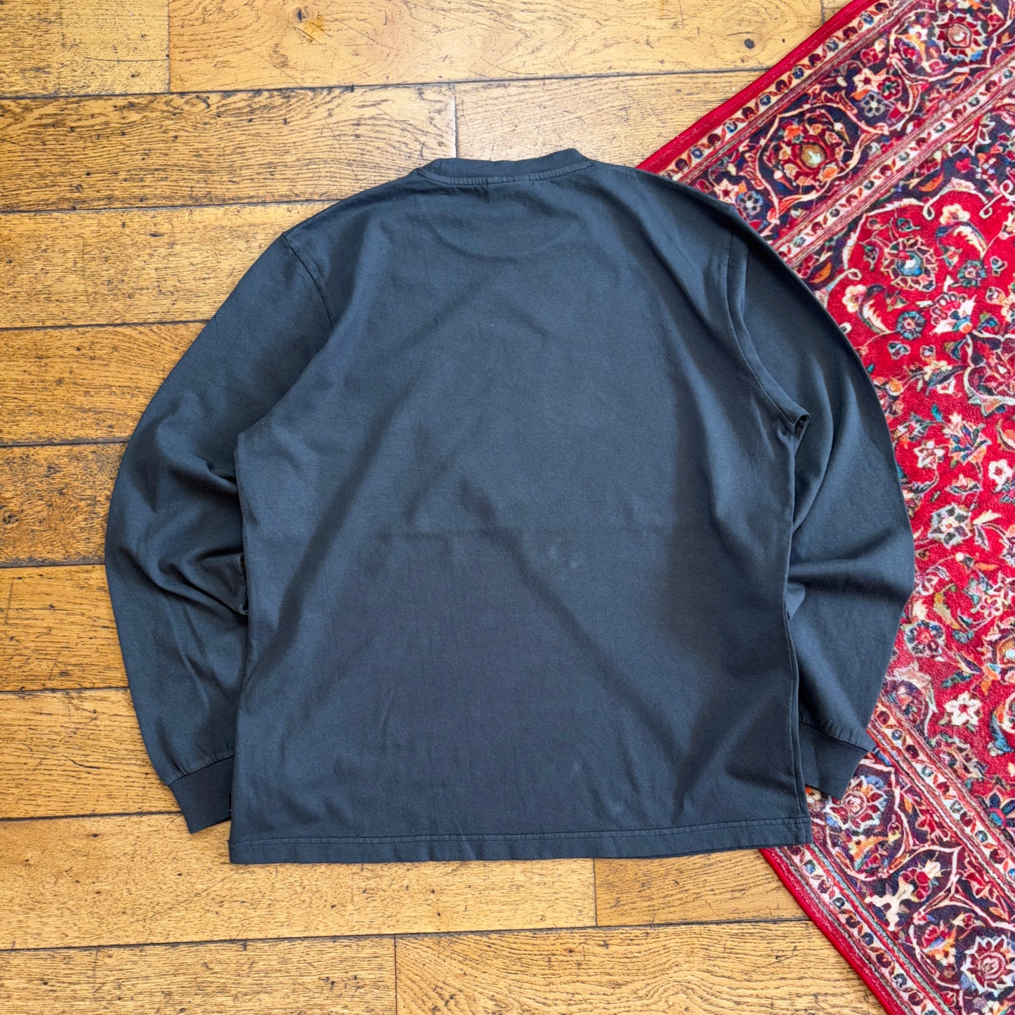 Vintage Stussy Grey Long Sleeve T-Shirt - L