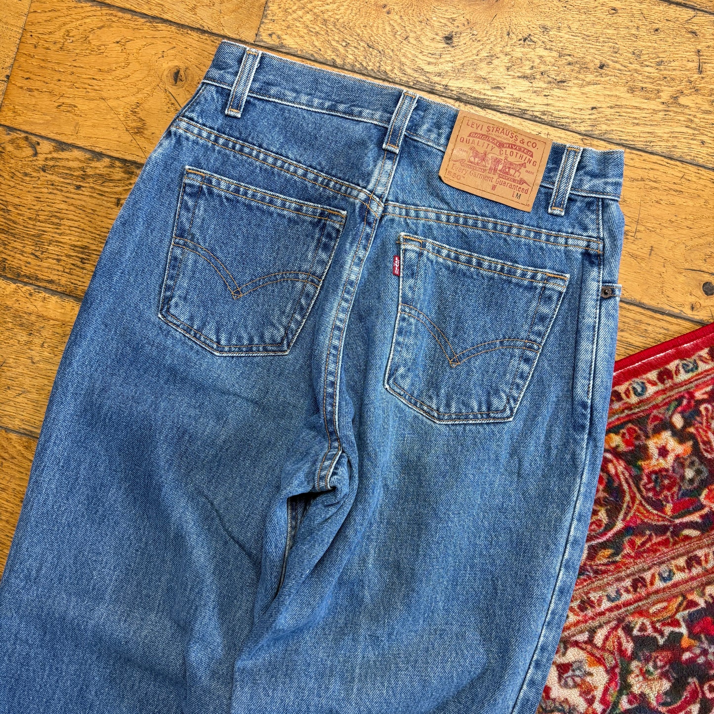 Vintage Levis 550 Womens Baggy Tapered Blue Denim Jeans - Size 8