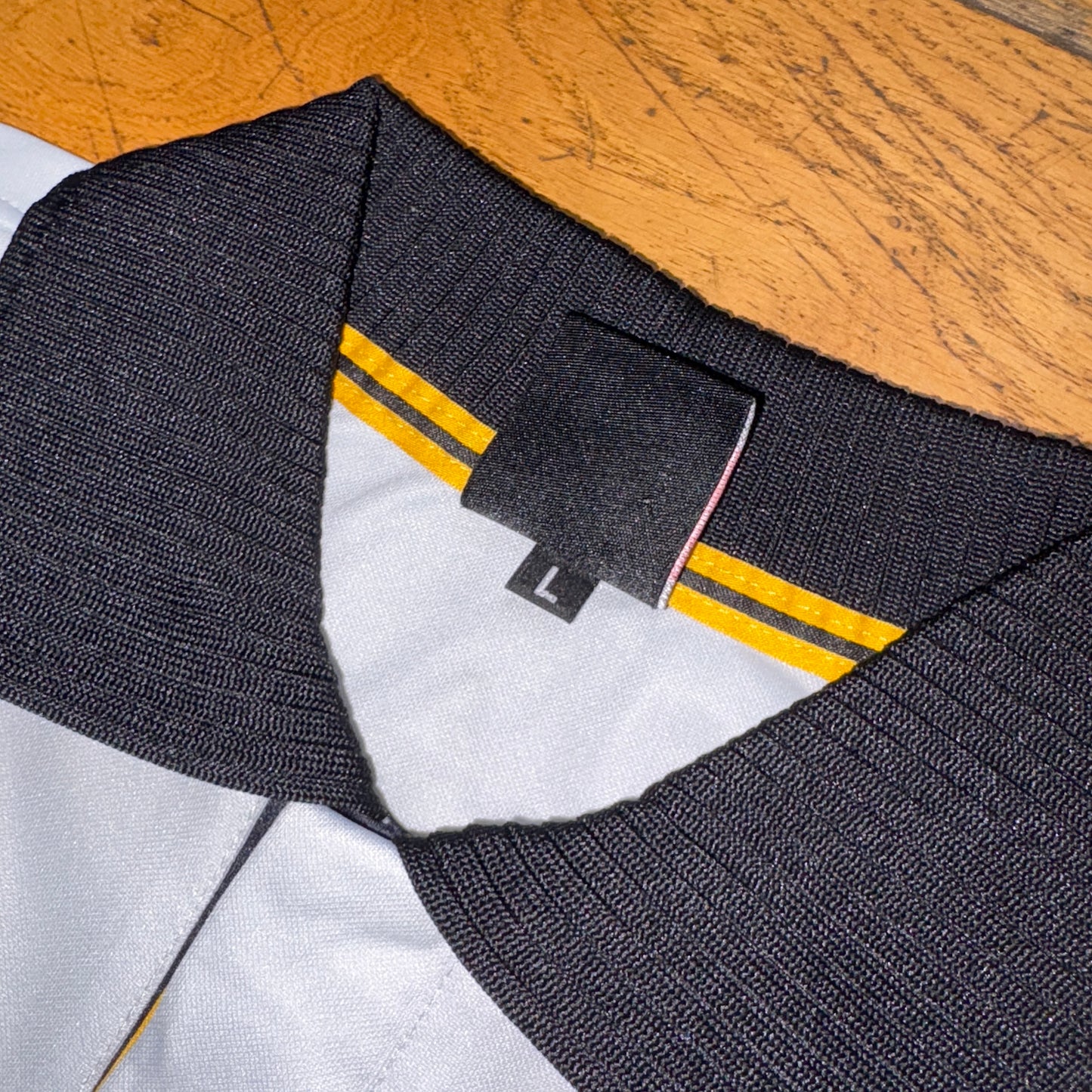 Vintage Le Coq Sportif Blue Stripe Polo Shirt - L