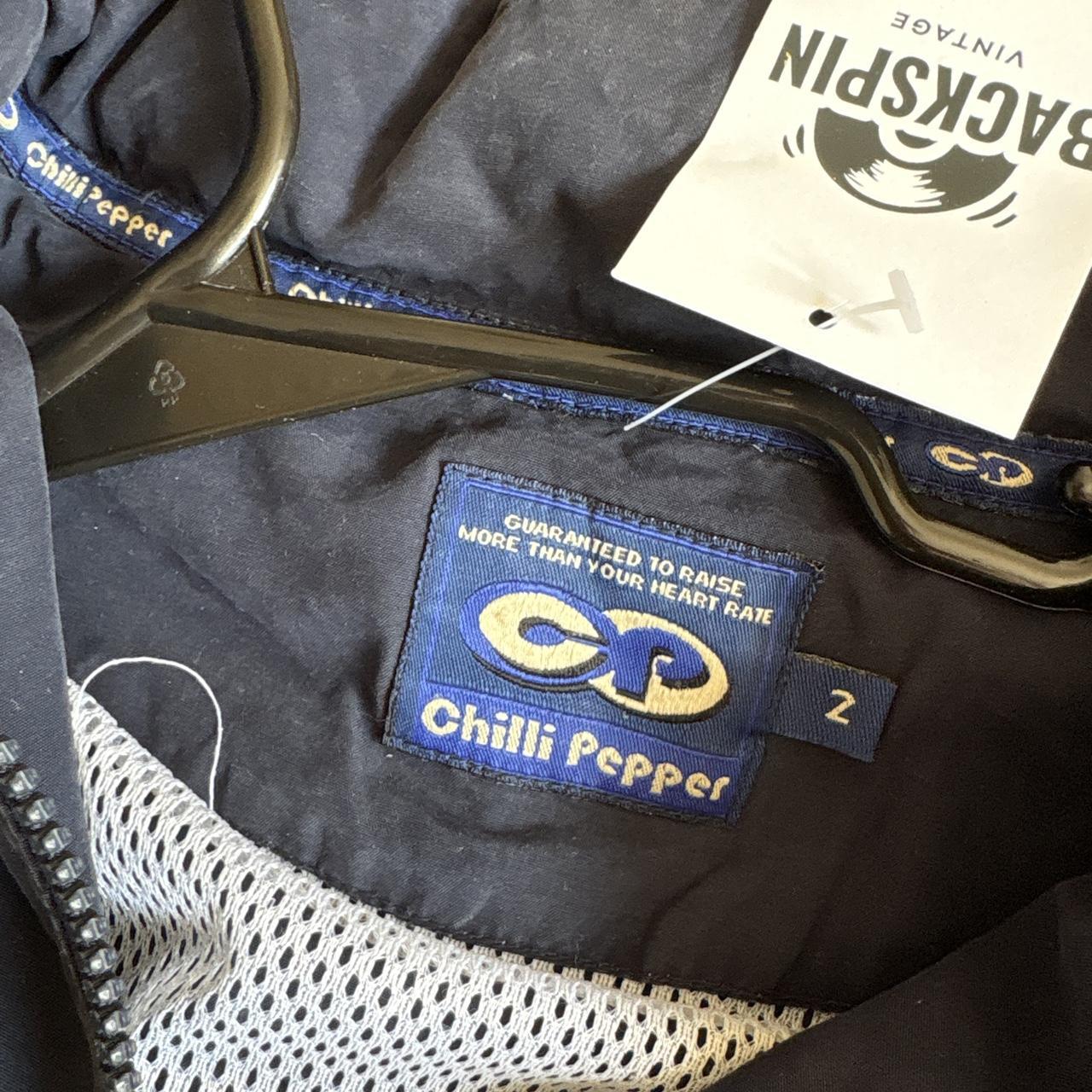 Vintage Chilli Pepper Navy Zip Kangaroo Pocket Jacket - M