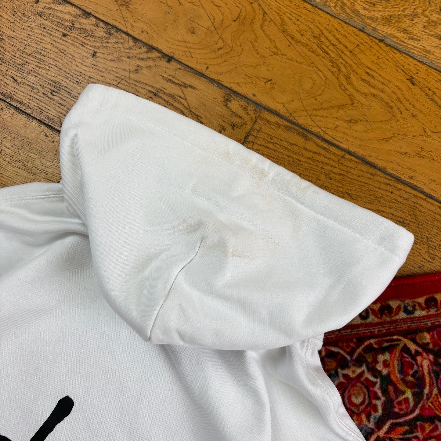 Vintage Stussy White Skate Hoodie Sweatshirt - S