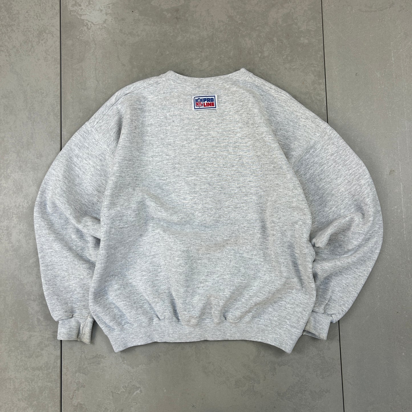 Vintage 90s NFL Green Bay Packers Embroidered Grey Boxy Sweatshirt - M