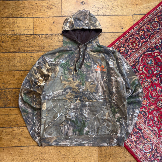 Vintage Realtree Camo Green Hoodie Sweatshirt - M