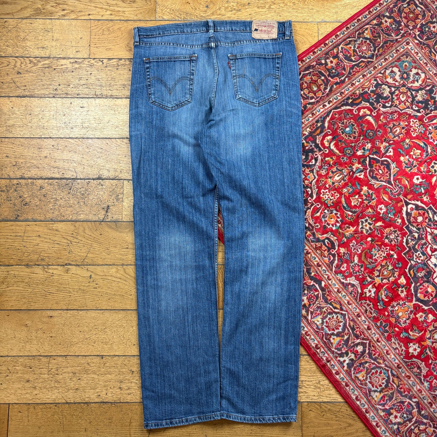 Vintage Levis Straight Blue Denim Jeans - 38