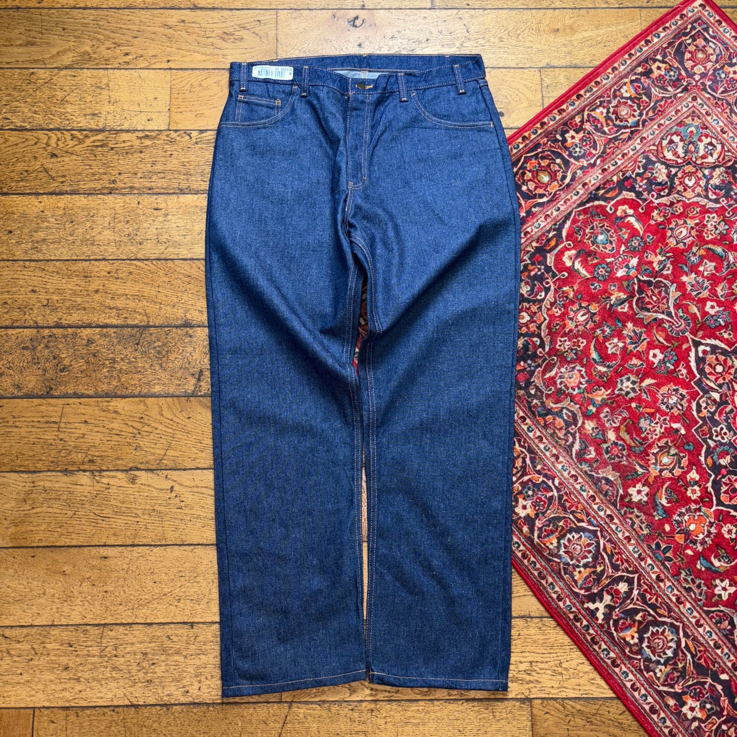 Vintage Blue Workwear Y2K Hip Hop Baggy Jeans - 38L