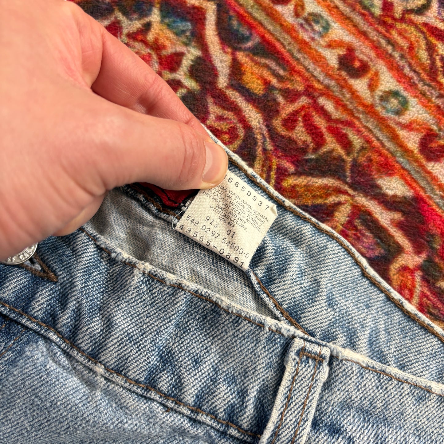 Vintage Levis Silver Tabs 1997 Blue Hip Hop Baggy Jeans - 38