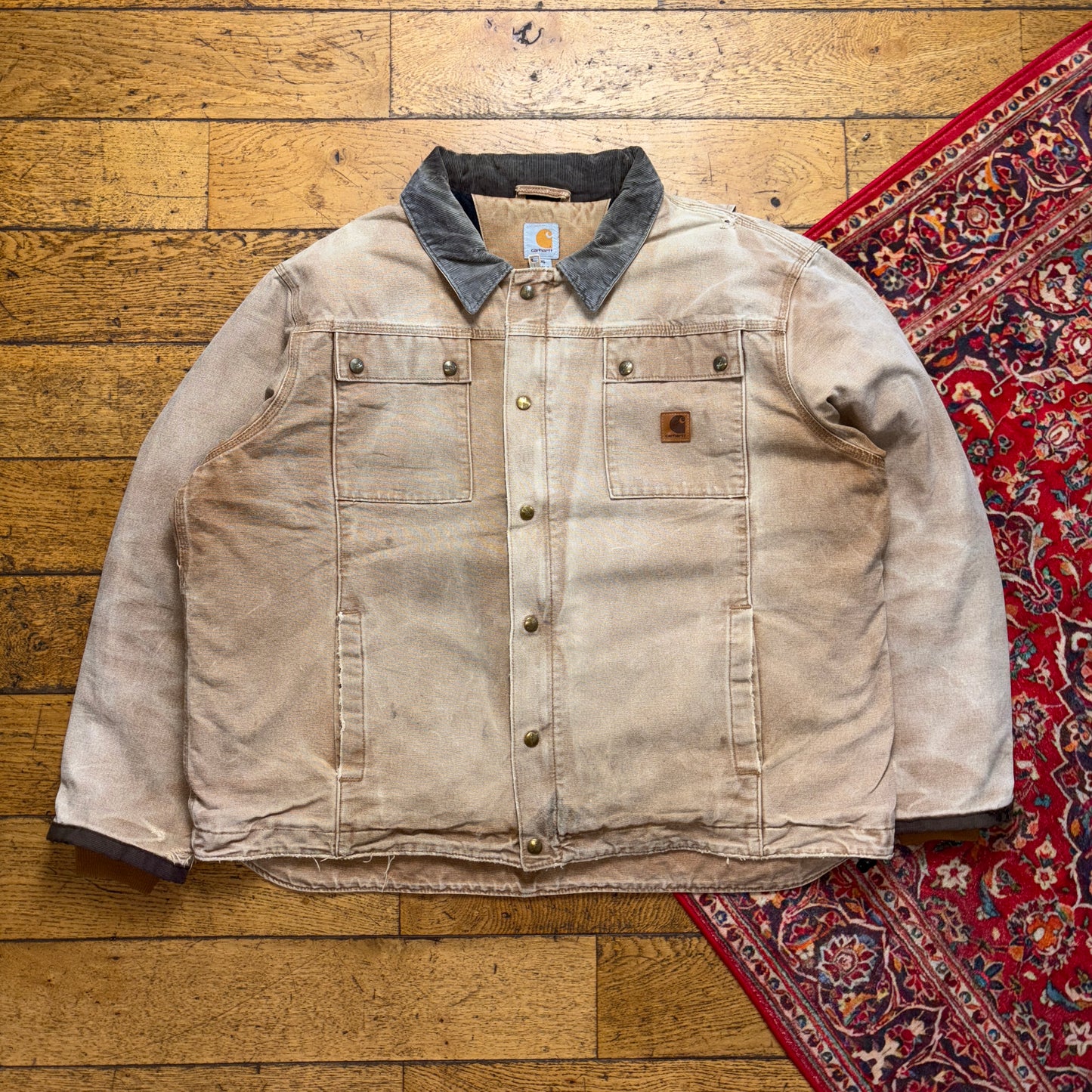 Vintage Carhartt Brown Cropped Workwear Jacket - 2XL