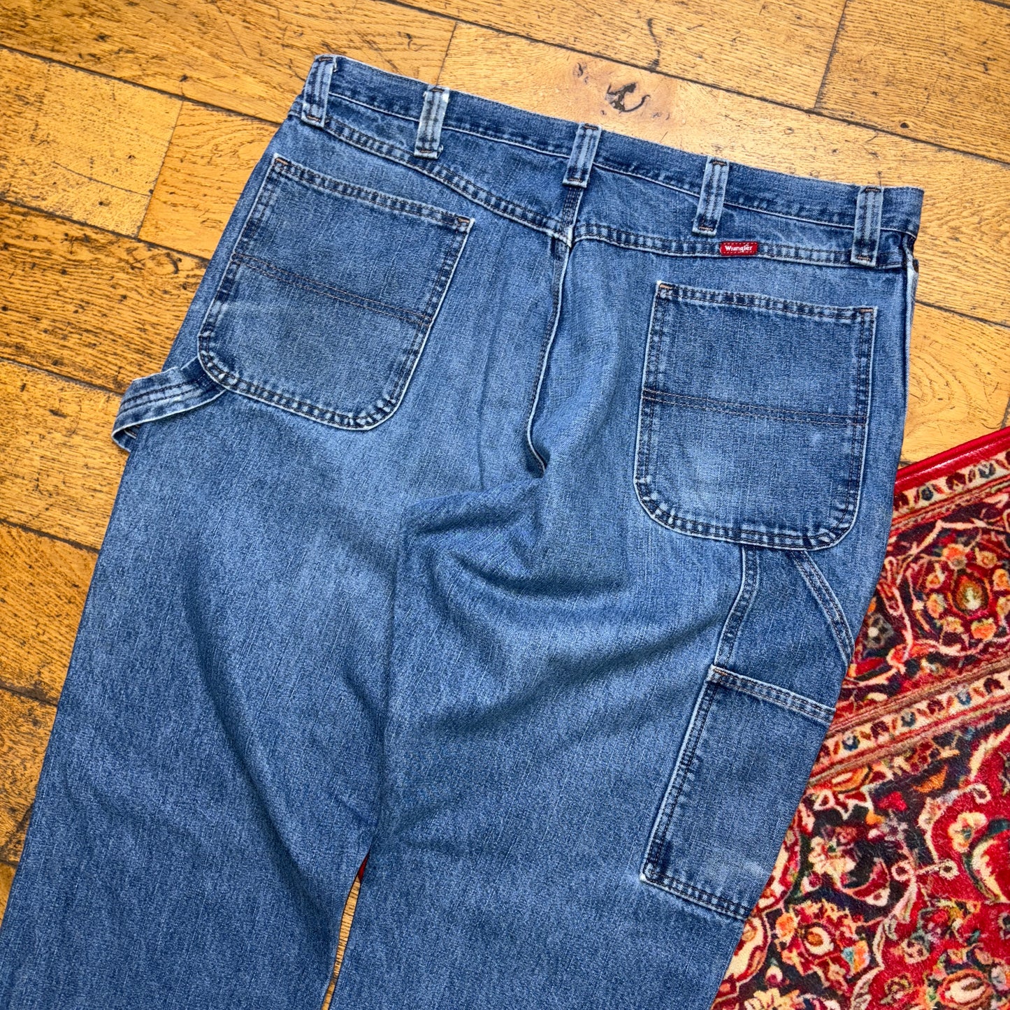 Vintage Wrangler Blue Carpenter Workwear Baggy Jeans - 40L