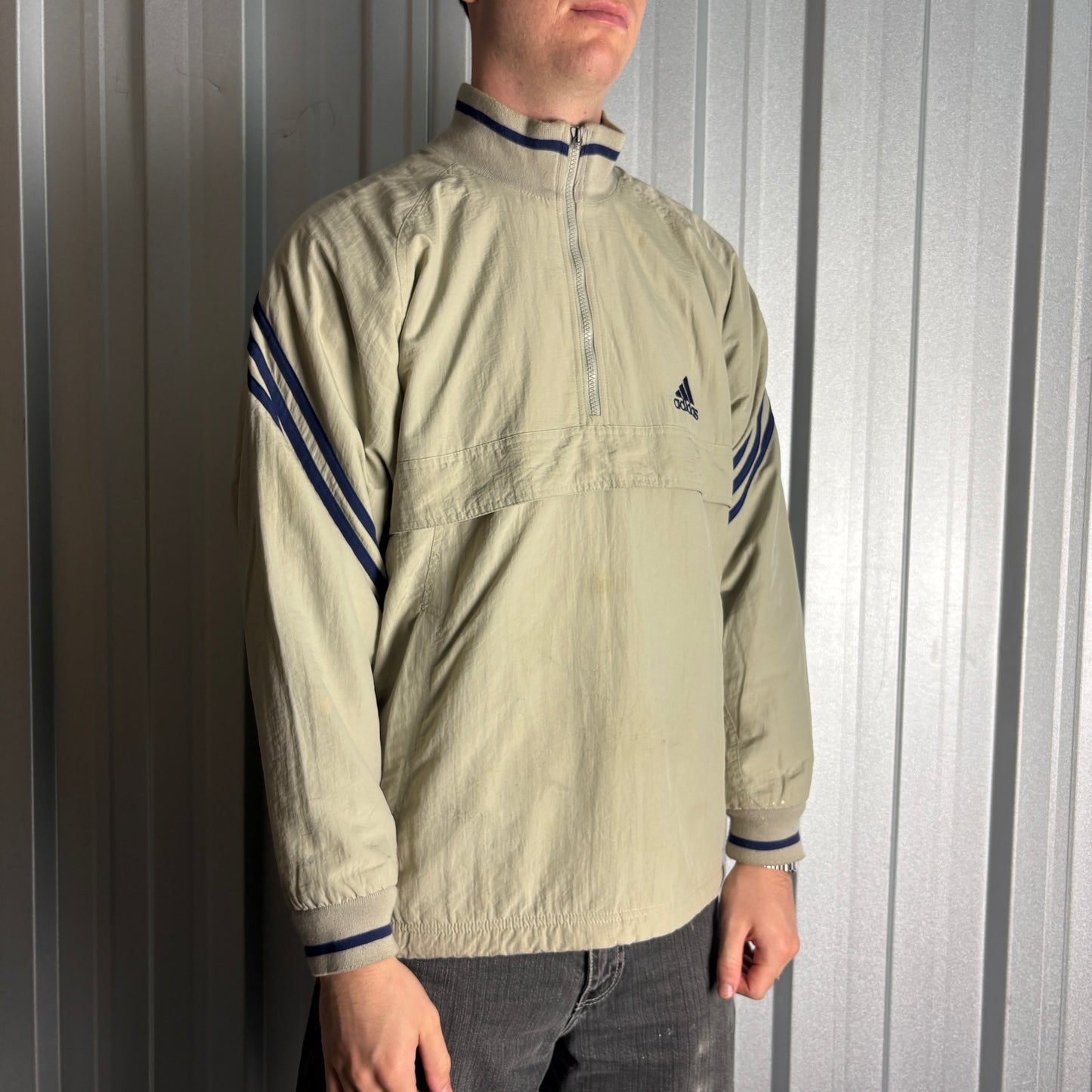 Vintage Nike Brown Cream 90s Tracksuit Track Shell Jacket - L