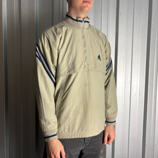 Vintage Nike Brown Cream 90s Tracksuit Track Shell Jacket - L