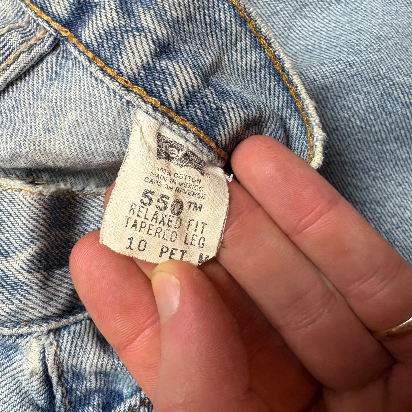 Vintage Levis 550 Womens Tapered Baggy Blue Denim Jeans - Size 10