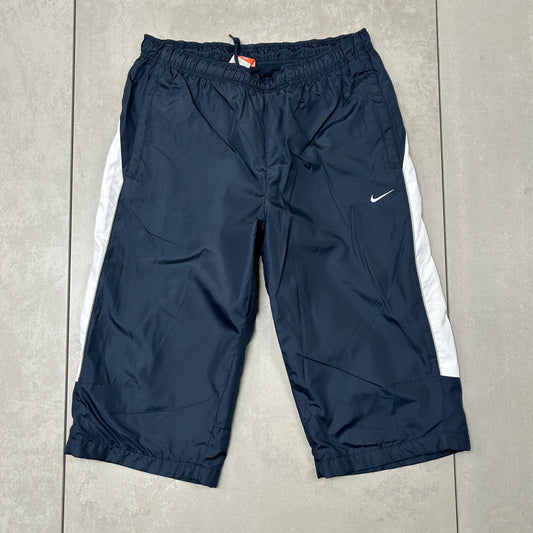 Vintage Nike Swoosh Navy 3/4 Capri Shorts - S