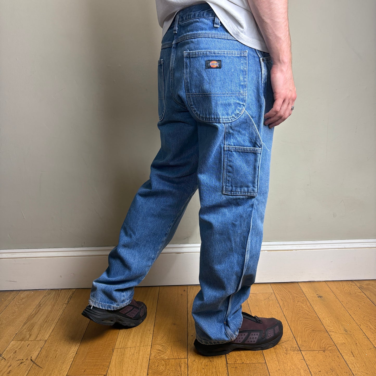 Vintage Dickies Workwear Carpenter Baggy Blue Jeans - 36R