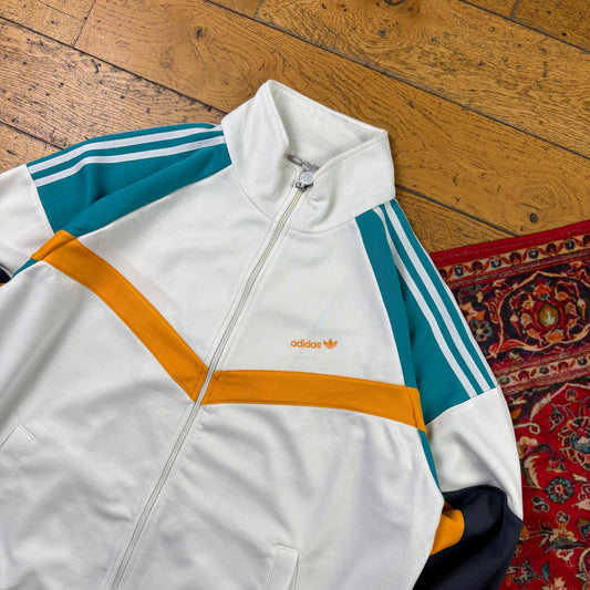 Vintage Adidas 90s White Tracksuit Track Shell Windbreaker Jacket - XL