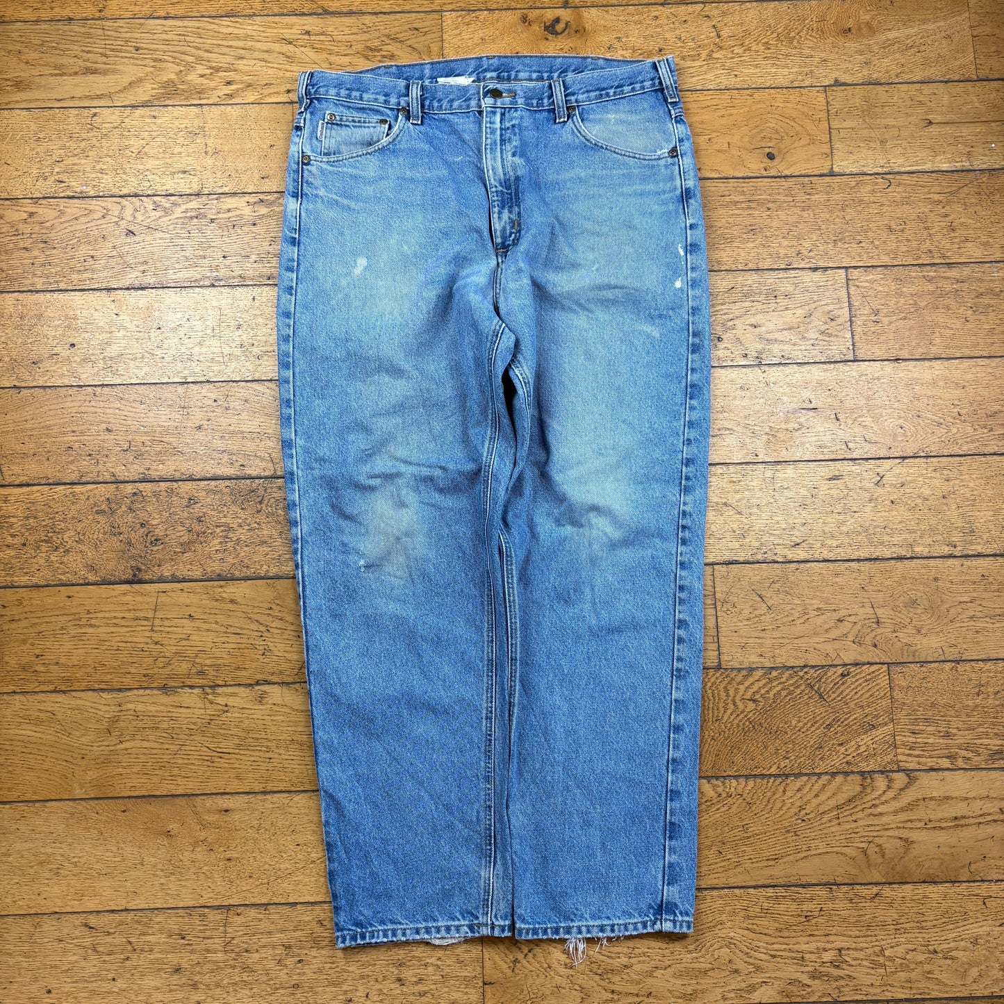 Vintage Carhartt Blue Workwear Carpenter Baggy Jeans - 38