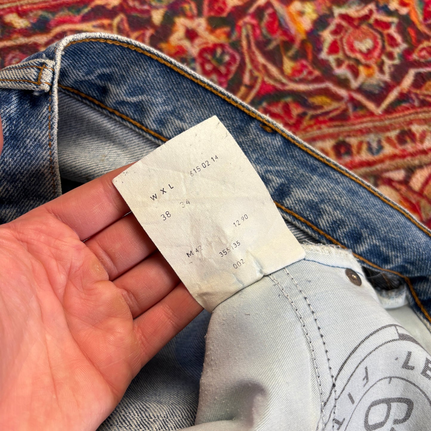 Vintage Levis 615 Orange Tab Straight Blue Denim Jeans - 38R
