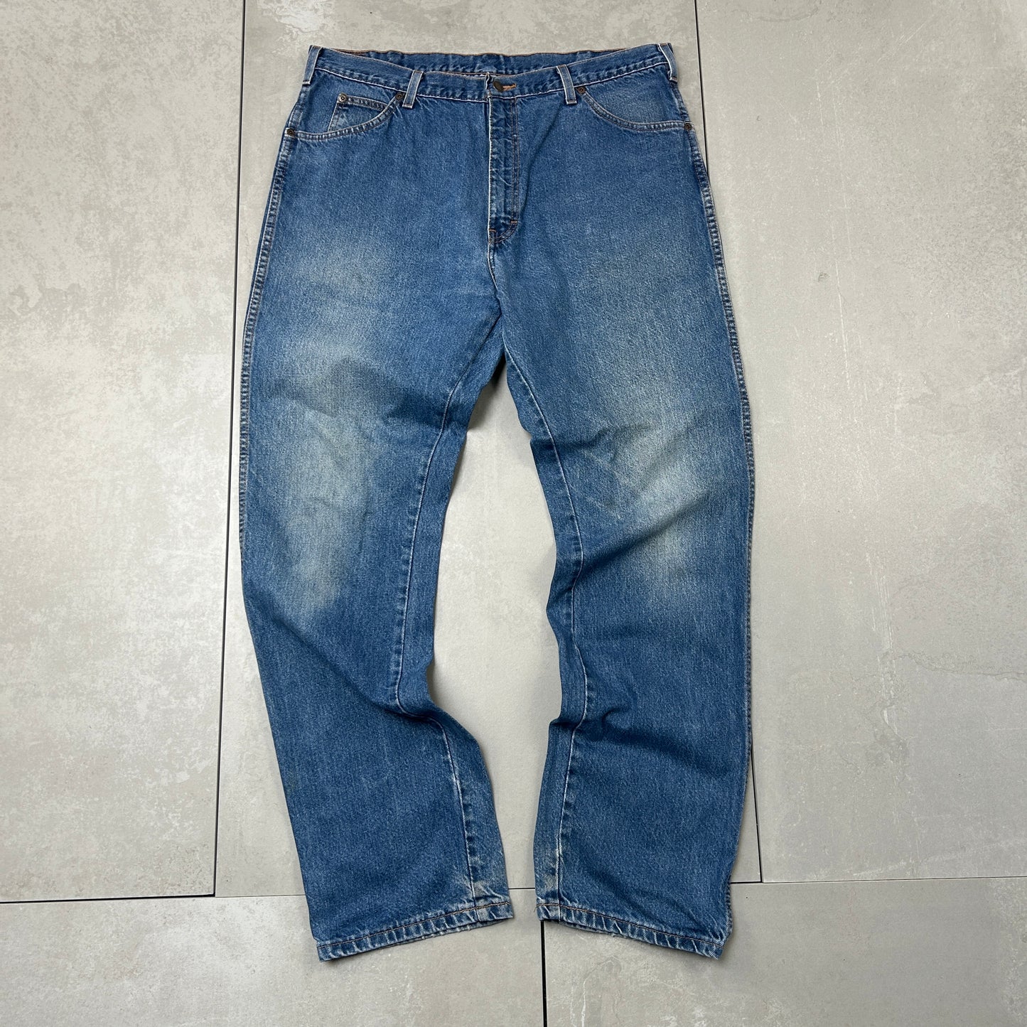 Vintage Dickies Workwear Carpenter Baggy Blue Jeans - 37