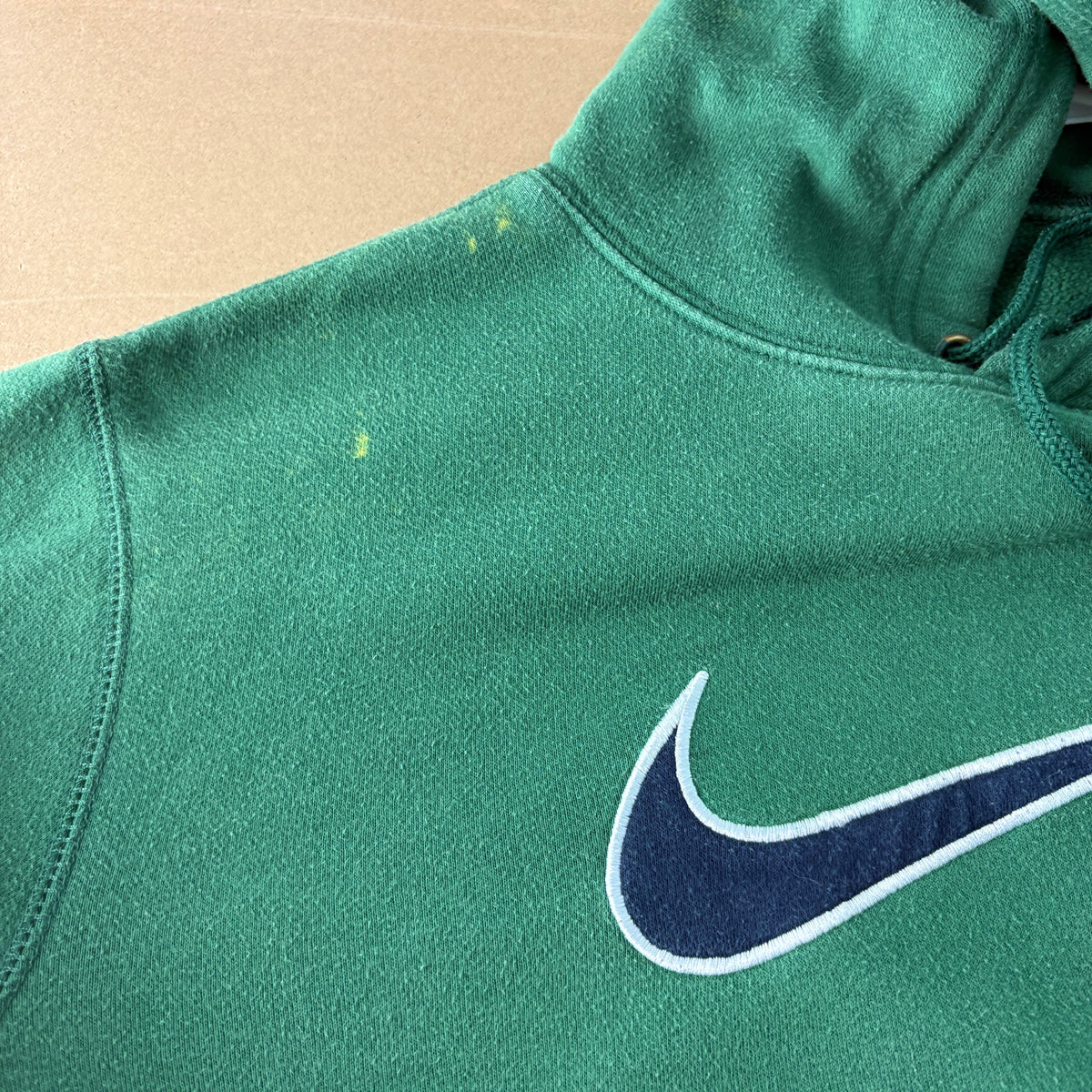Nike Green Swoosh Hoodie Sweatshirt - L