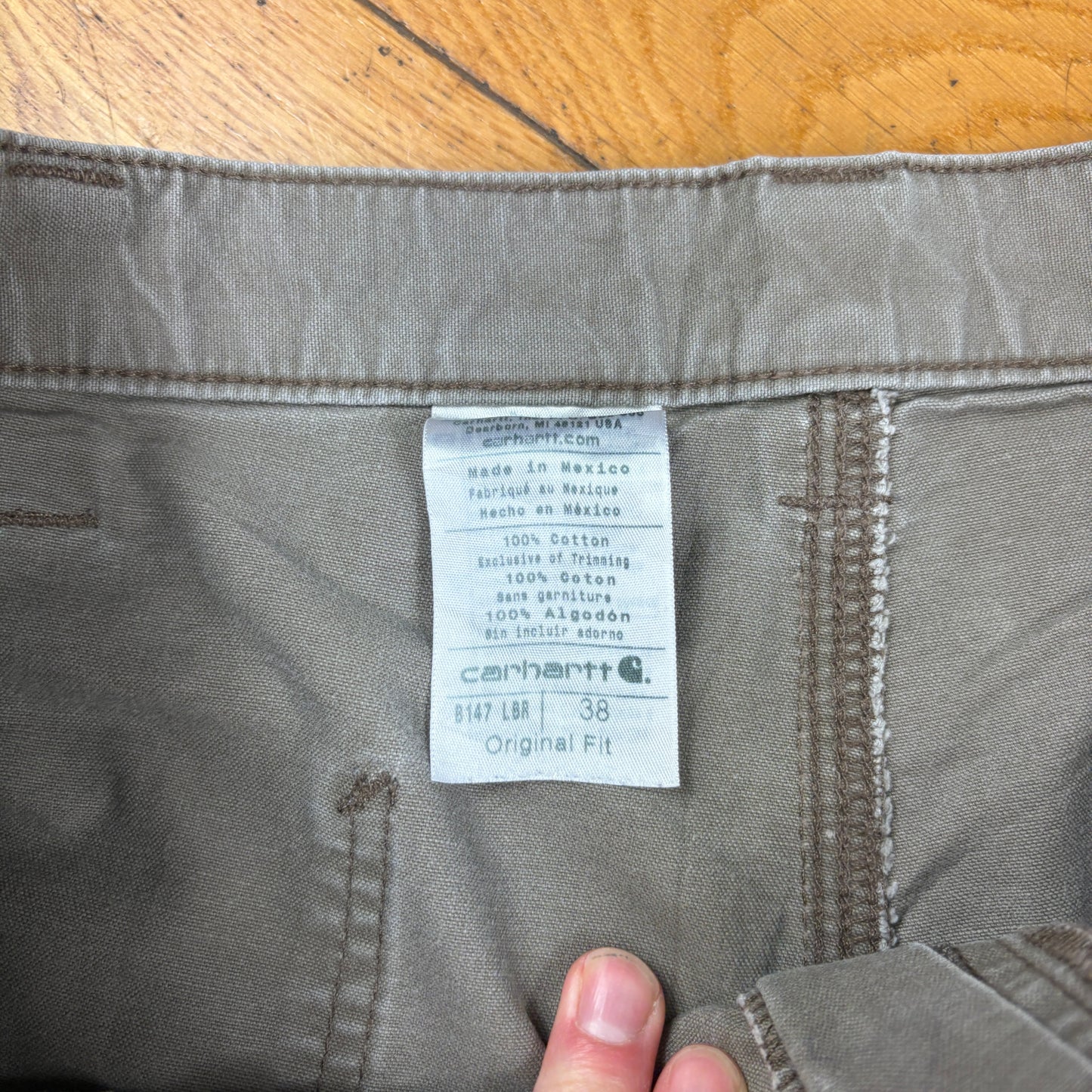 Vintage Carhartt Brown Workwear Baggy Carpenter Shorts - 38