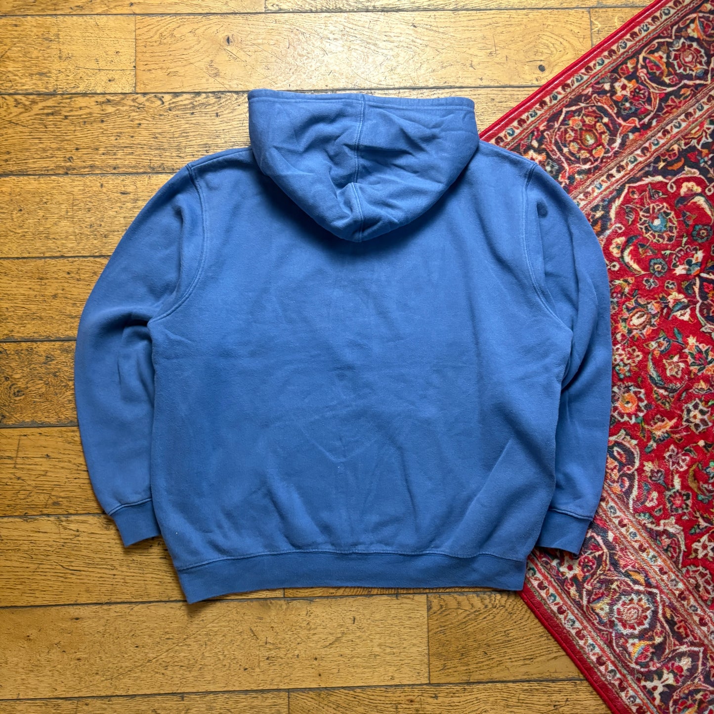 Vintage Reebok Blue Hoodie Embroidered Sweatshirt - L