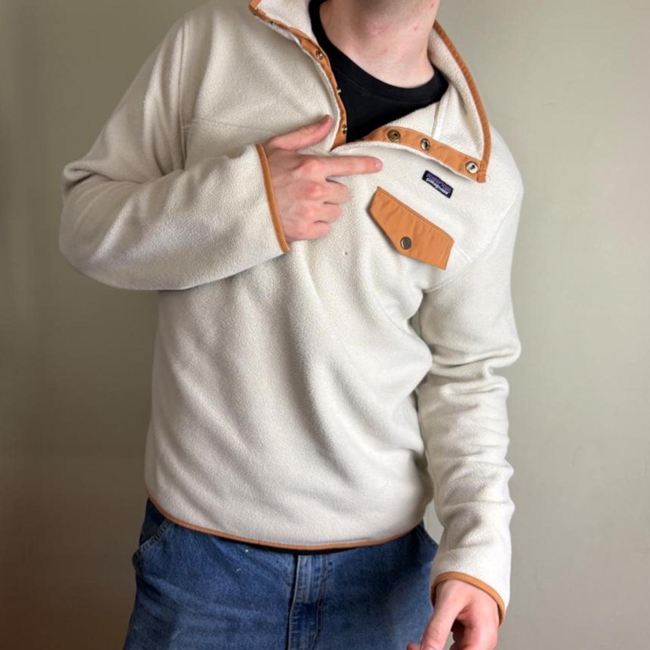 Vintage Patagonia Cream Fleece Synchilla Sweatshirt - M