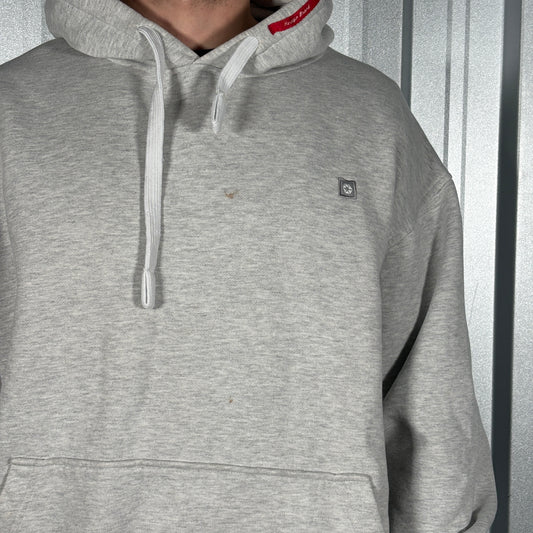 South Pole Hip Hop Y2K Grey Boxy Hoodie Sweatshirt - L