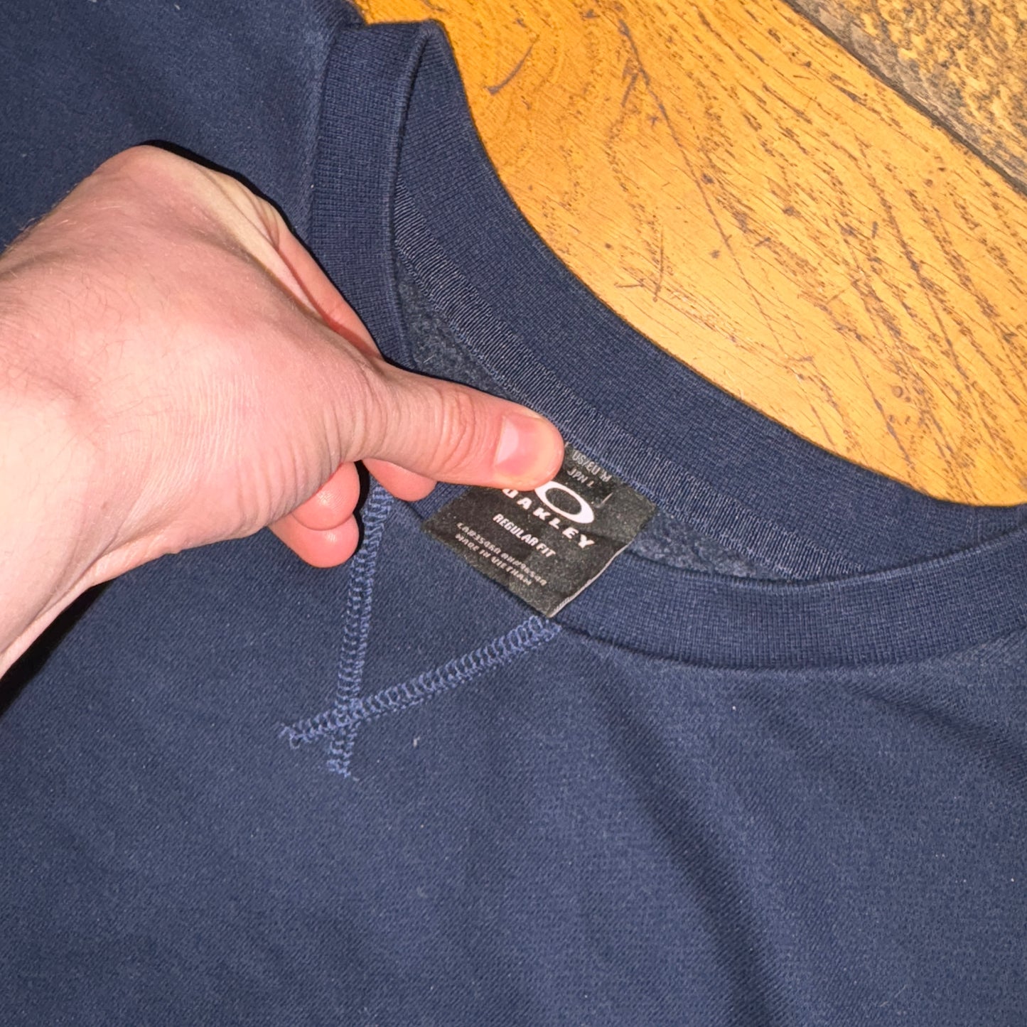 Vintage Oakley Navy Sweatshirt - M