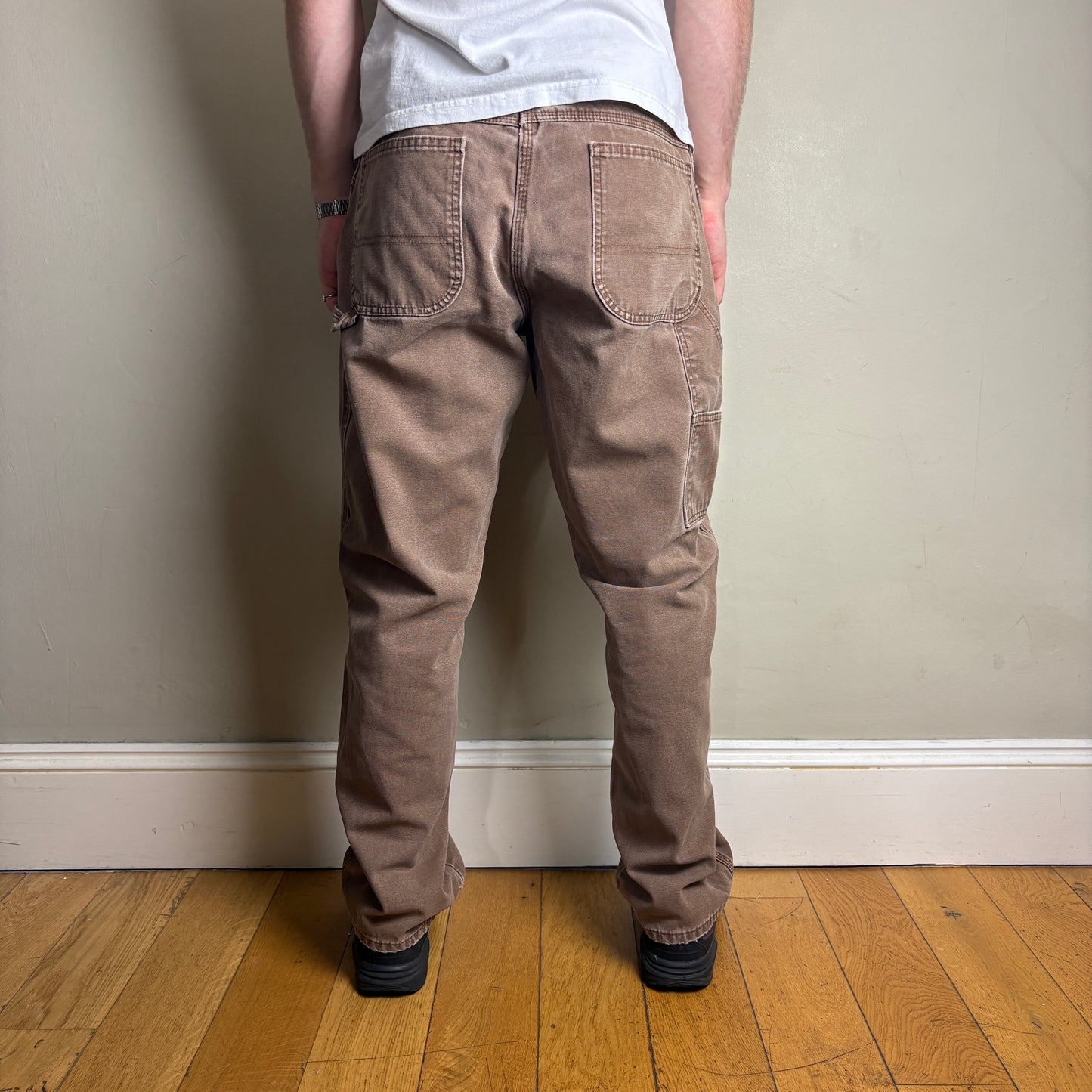 Vintage Dickies Brown Workwear Carpenter Baggy Trousers - 36R