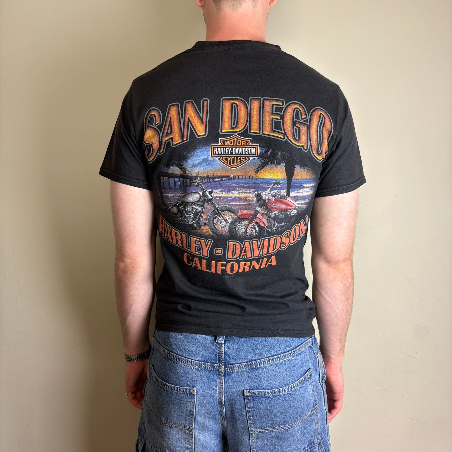 Vintage Harley Davidson Black Graphic T-Shirt - S