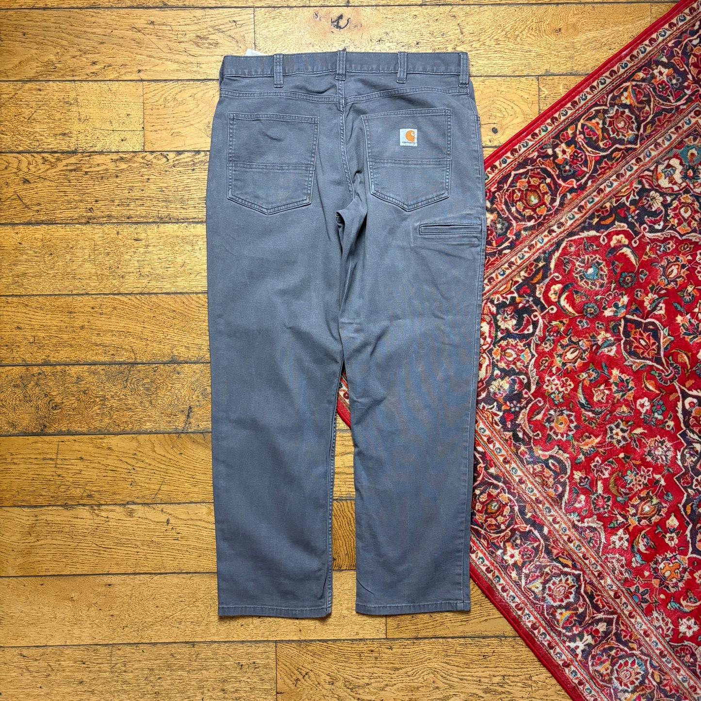 Vintage Carhartt Workwear Carpenter Grey Straight Trousers - 36S