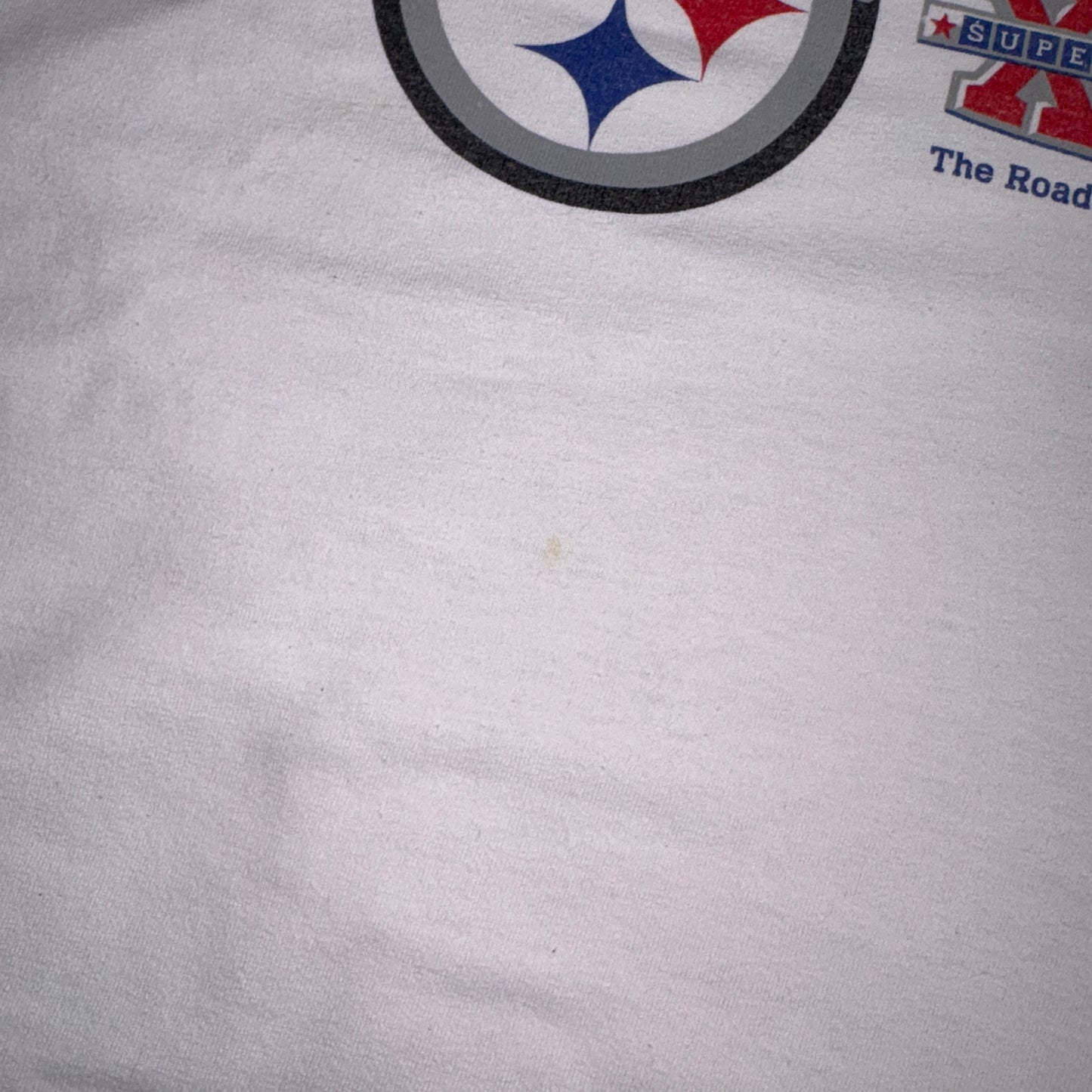 Vintage Reebok 05 NFL Steelers White Graphic T-Shirt - L