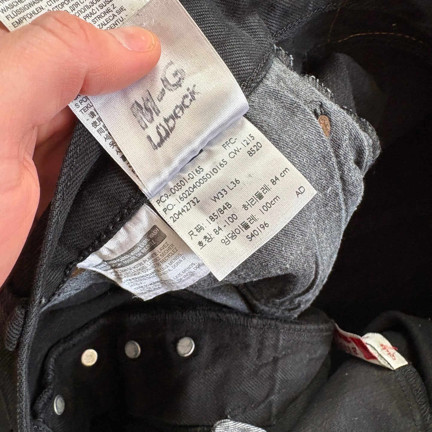 Vintage Levis 501 Straight Blue Denim Jeans - 33L