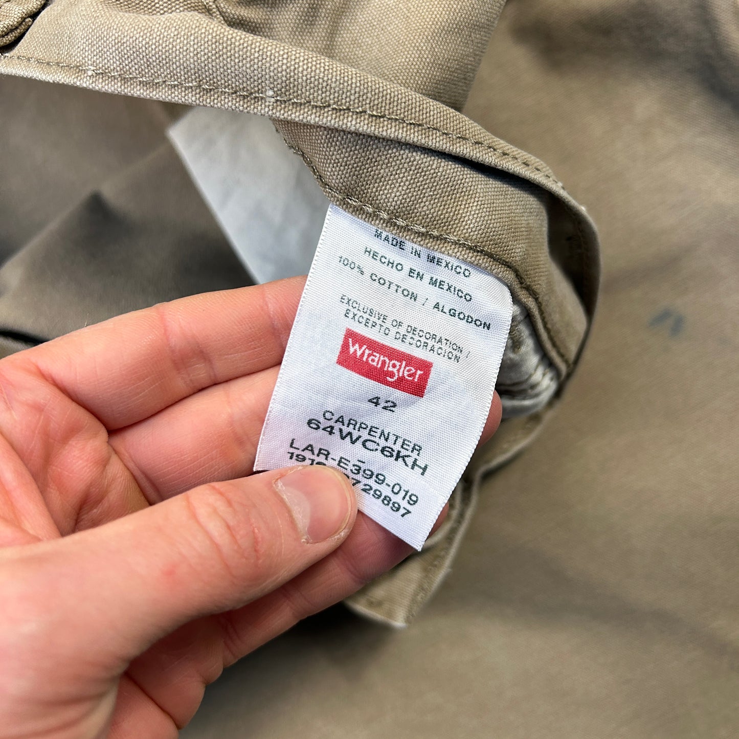 Vintage Wrangler Cream Workwear Carpenter Baggy Shorts - 42