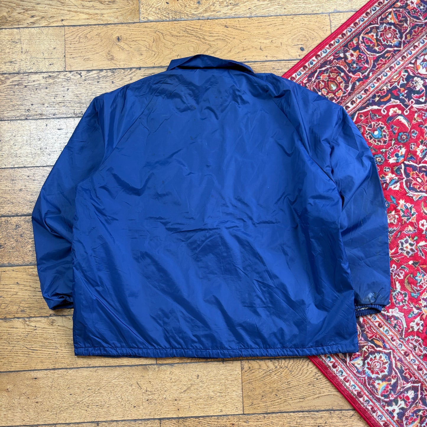 Vintage Navy Nylon Coach Harrington Jacket - XL