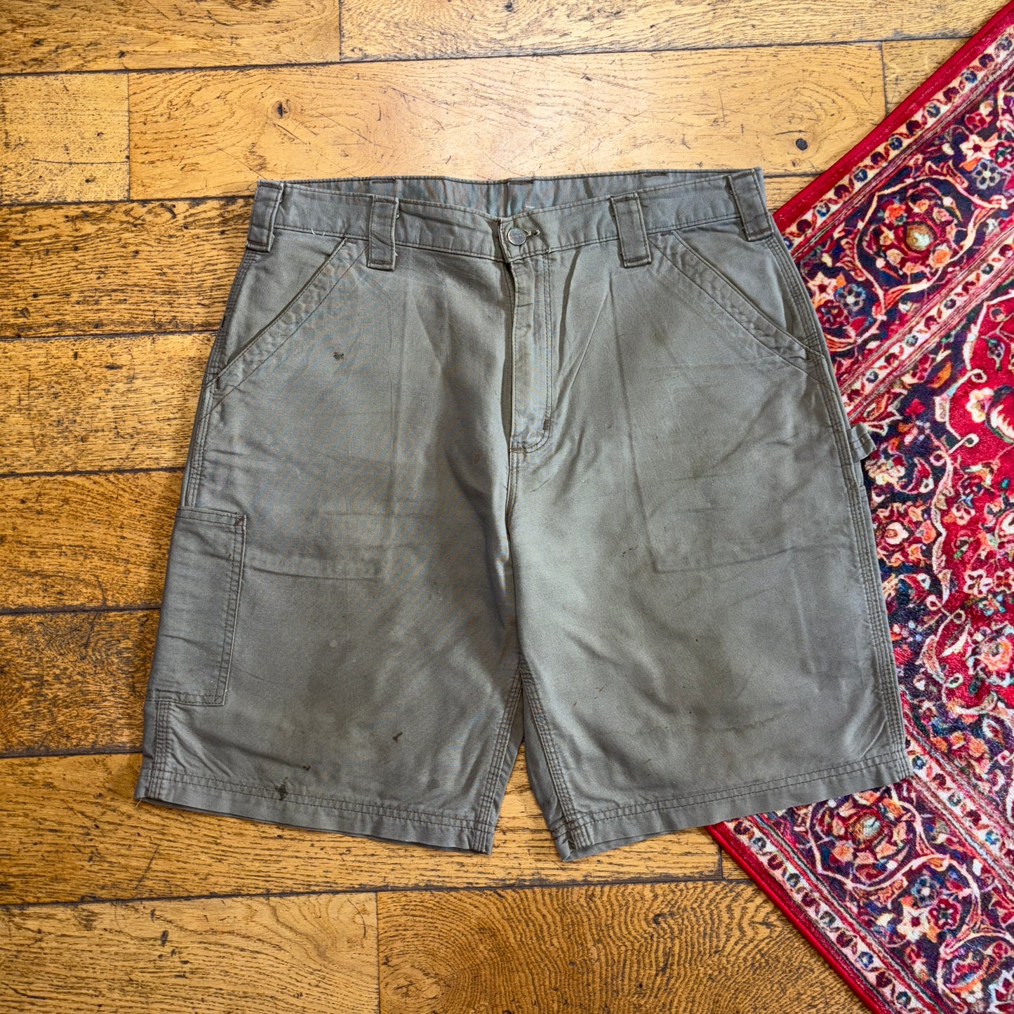 Vintage Carhartt Brown Workwear Baggy Carpenter Shorts - 36