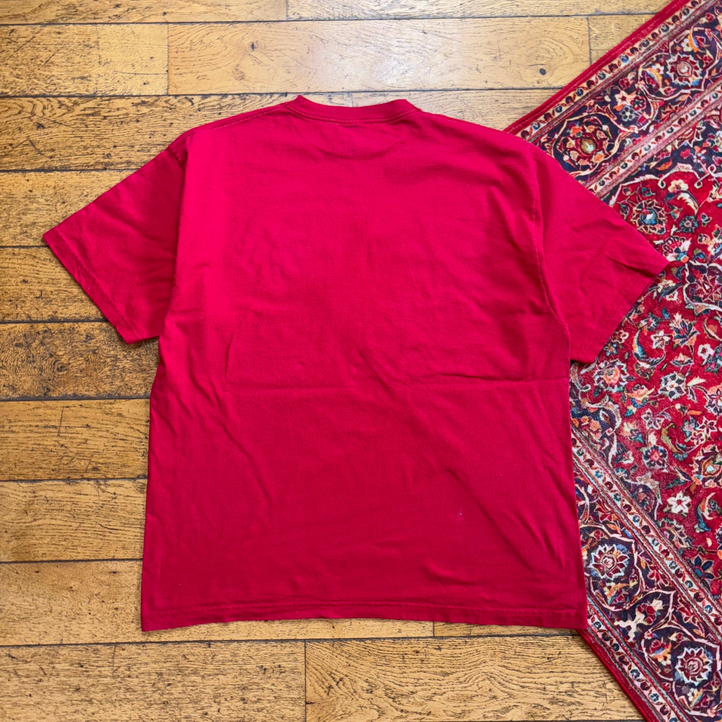 Vintage 90s Attitude Teddy Red Funny Single Stitch Graphic T-Shirt - 2XL