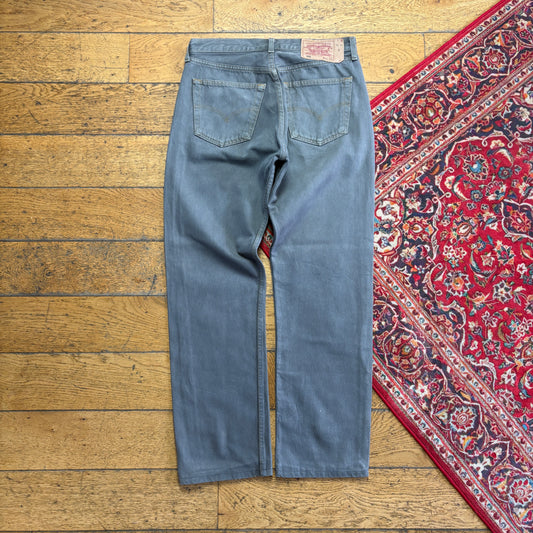 Vintage Levis 501 Straight Grey Denim Jeans - 31S