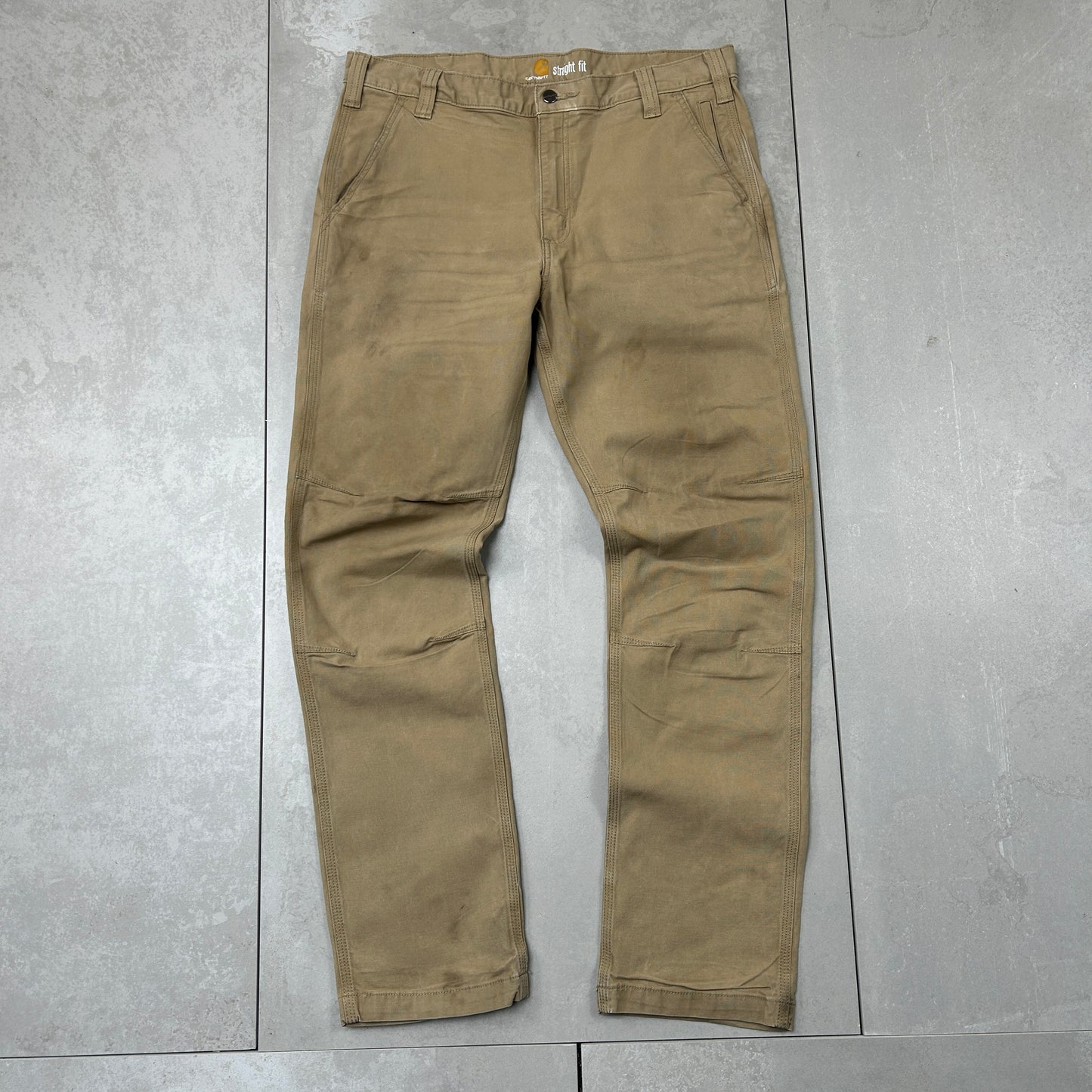 Vintage Carhartt Brown Workwear Carpenter Straight Trousers - 36