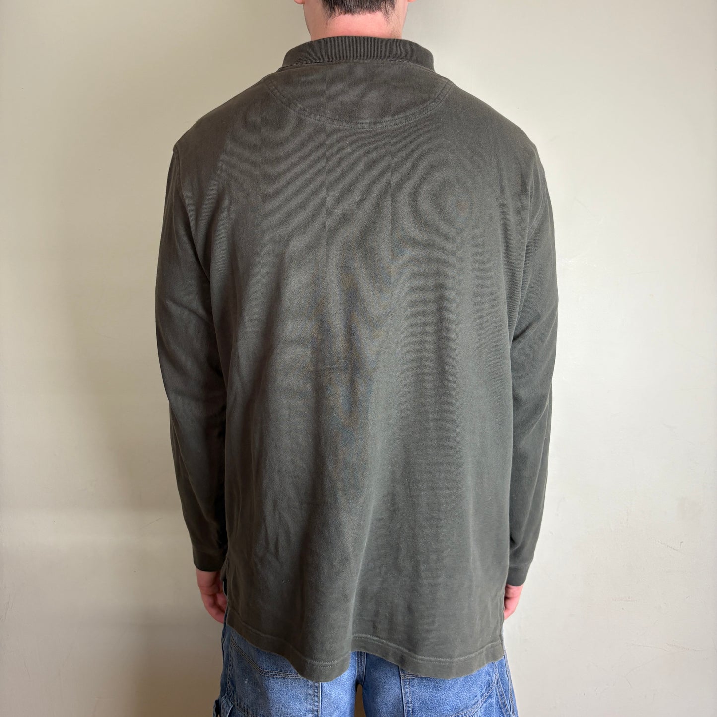 Vintage Timberland Green Rugby Polo Shirt - L