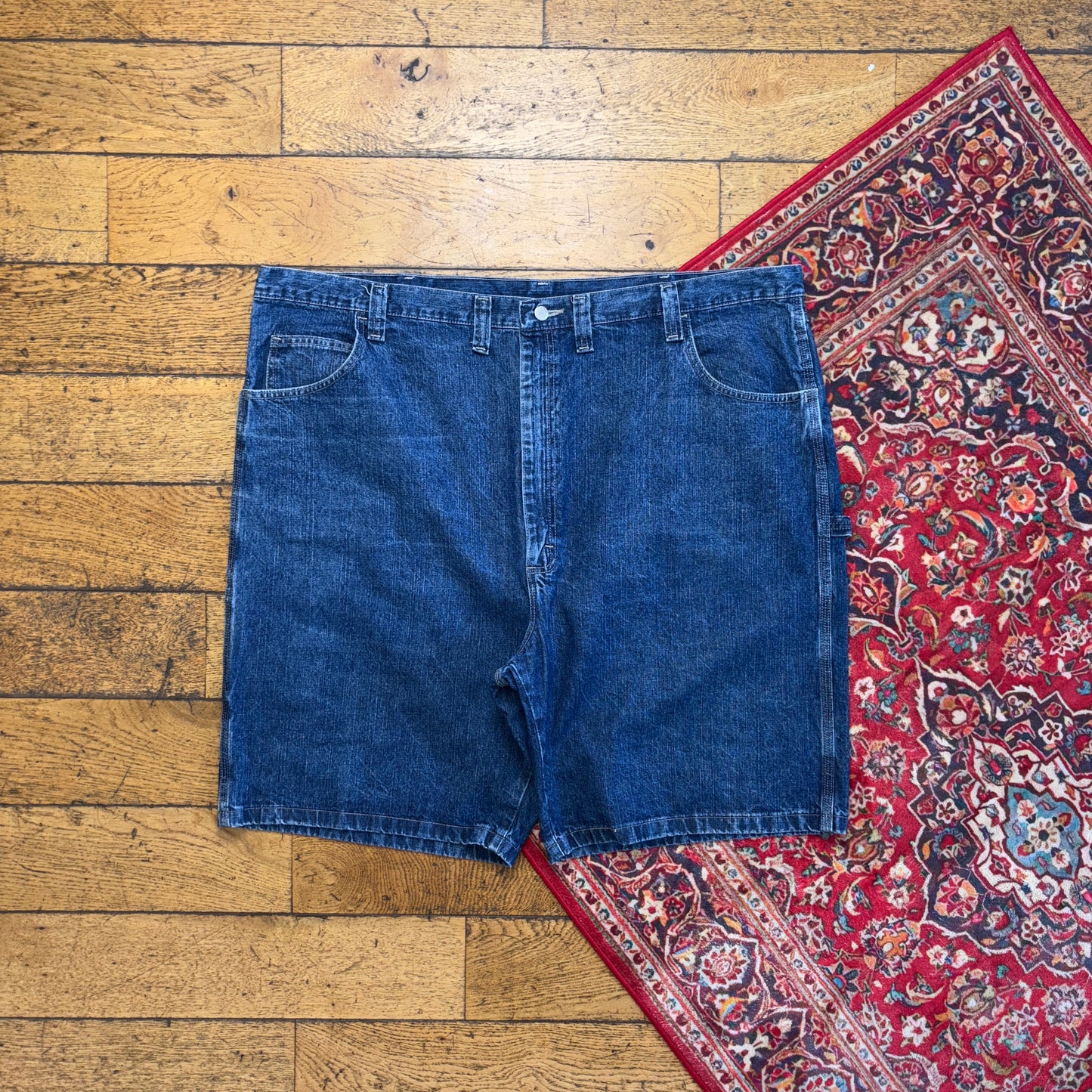Vintage Wrangler Blue Denim Carpenter Baggy Shorts - 48