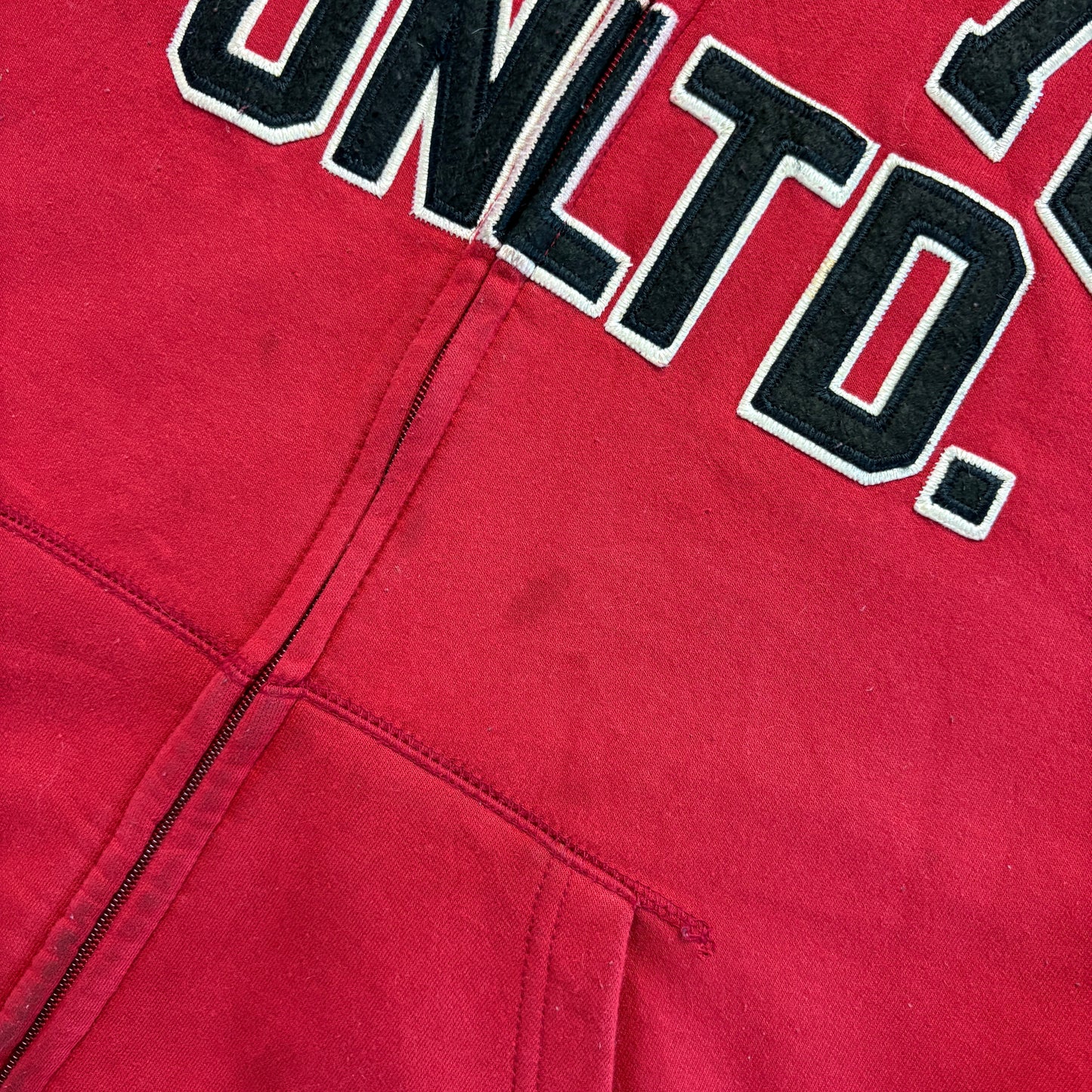Vintage Ecko Unltd Red Hip Hop Zip Hoodie Embroidered Sweatshirt - 3XL
